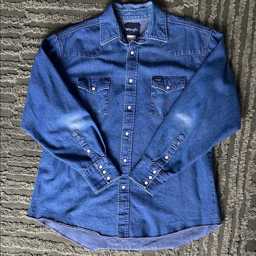 Wrangler Men's Denim Button Down Shirt